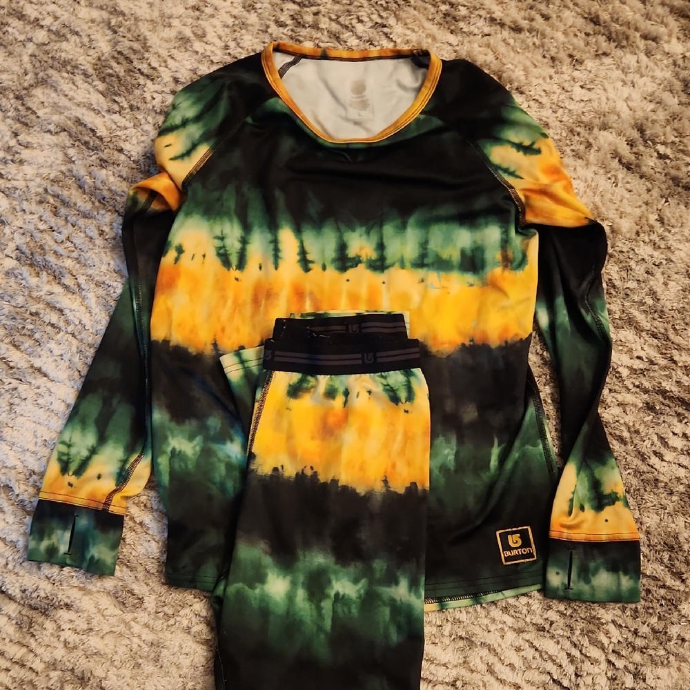 Burton Kids thermals Green and Yellow